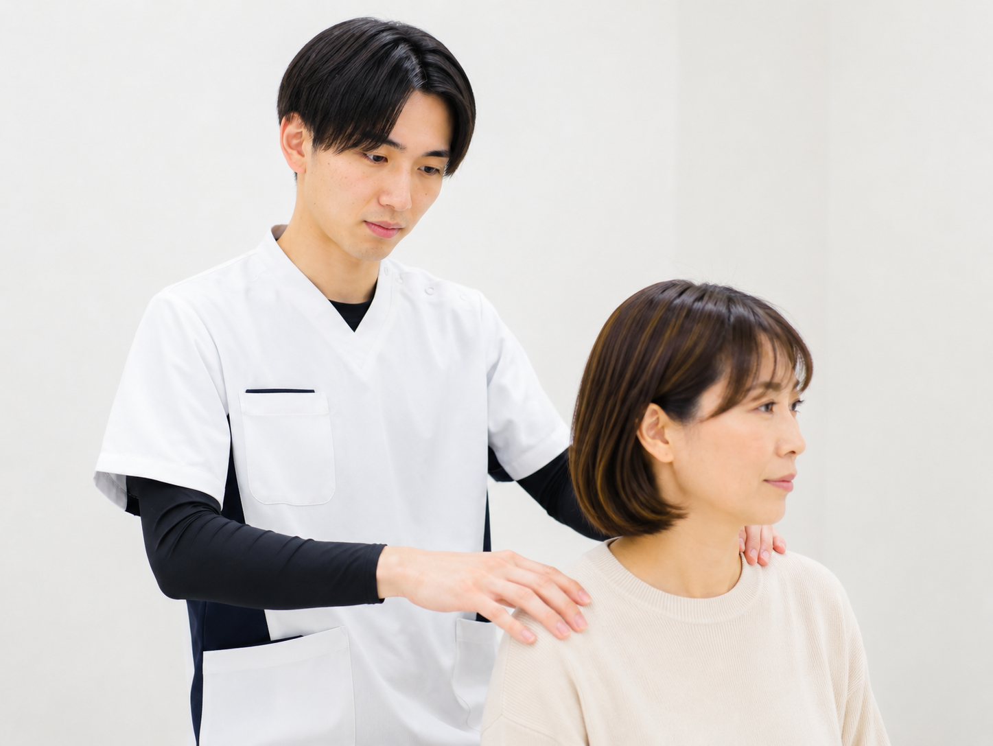 姿勢・可動域チェックの様子